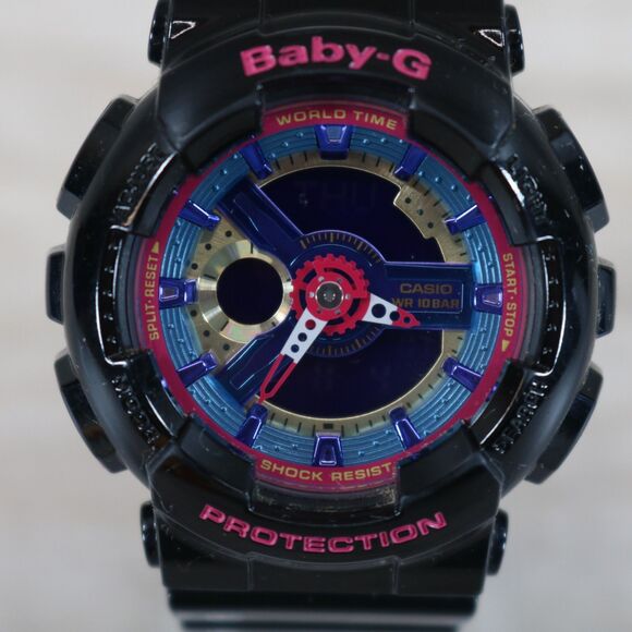 Casio Baby-G BA-112-1A Watch – Pre-Owned, New Battery, Round, Black/Pink - Picture 1 of 7